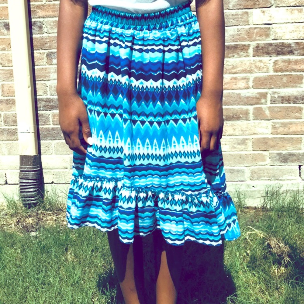 A flare blue skirt!!! Great for summer!!